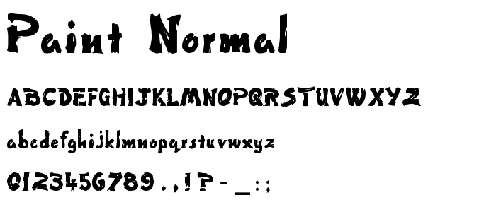 Paint  Normal font